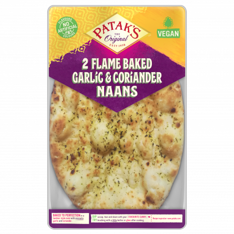 Flame Baked Garlic & Coriander Naans