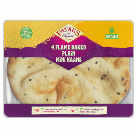 Flame Baked Mini Plain Naans