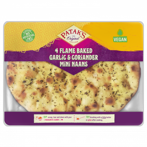 Flame Baked Mini Garlic & Coriander Naans